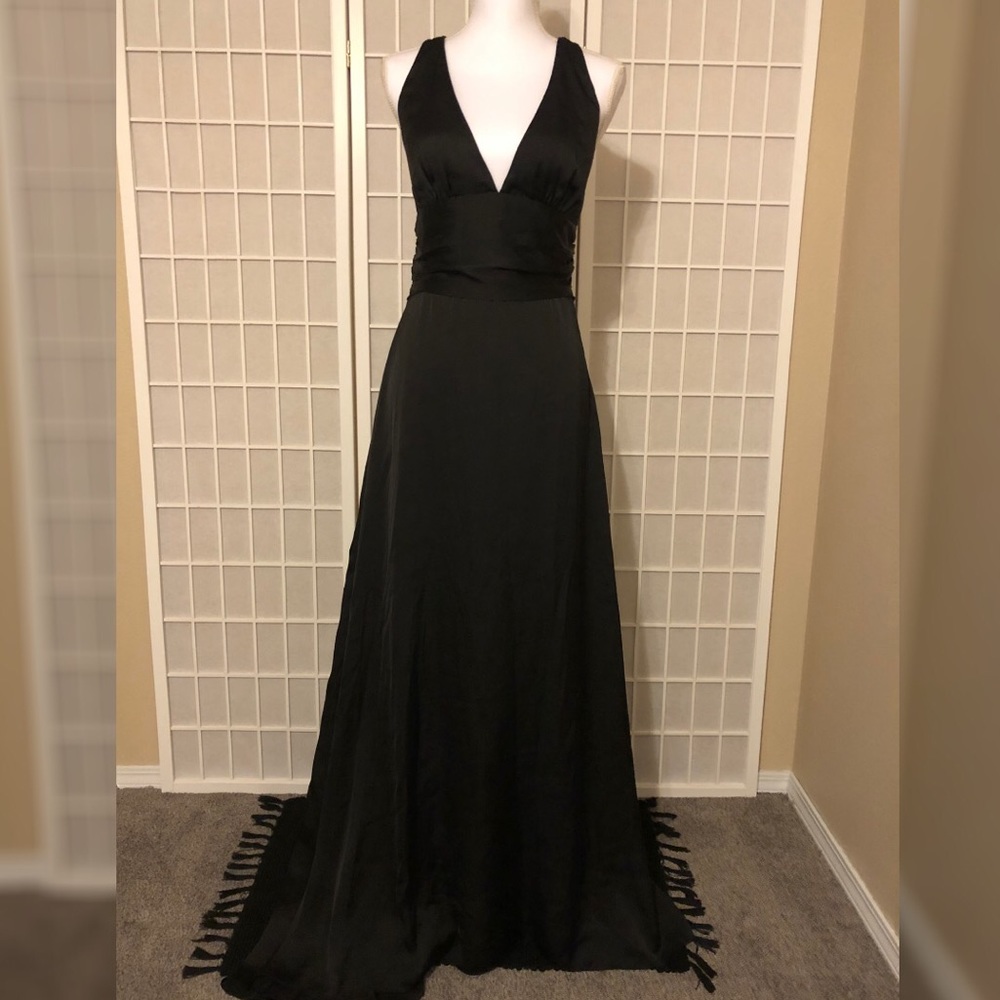 Deep V-Neck Gown